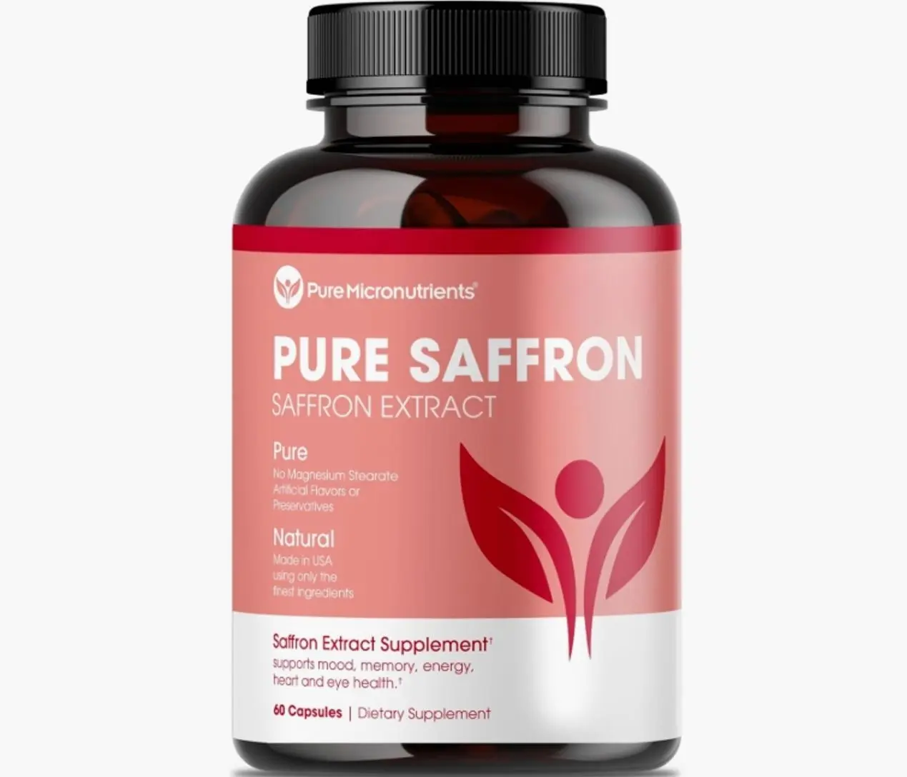 Saffron Supplements - 100% Pure Saffron Extract Capsules - Boost Energy & Mood, Support Eye & Heart Health