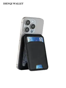  Magnetic Pu Leather Mobile Phone Case Card Pocket Phone Magsafe Credit Cards Holder Stand Cardholder for Apple Iphone 16 15 14，Gift