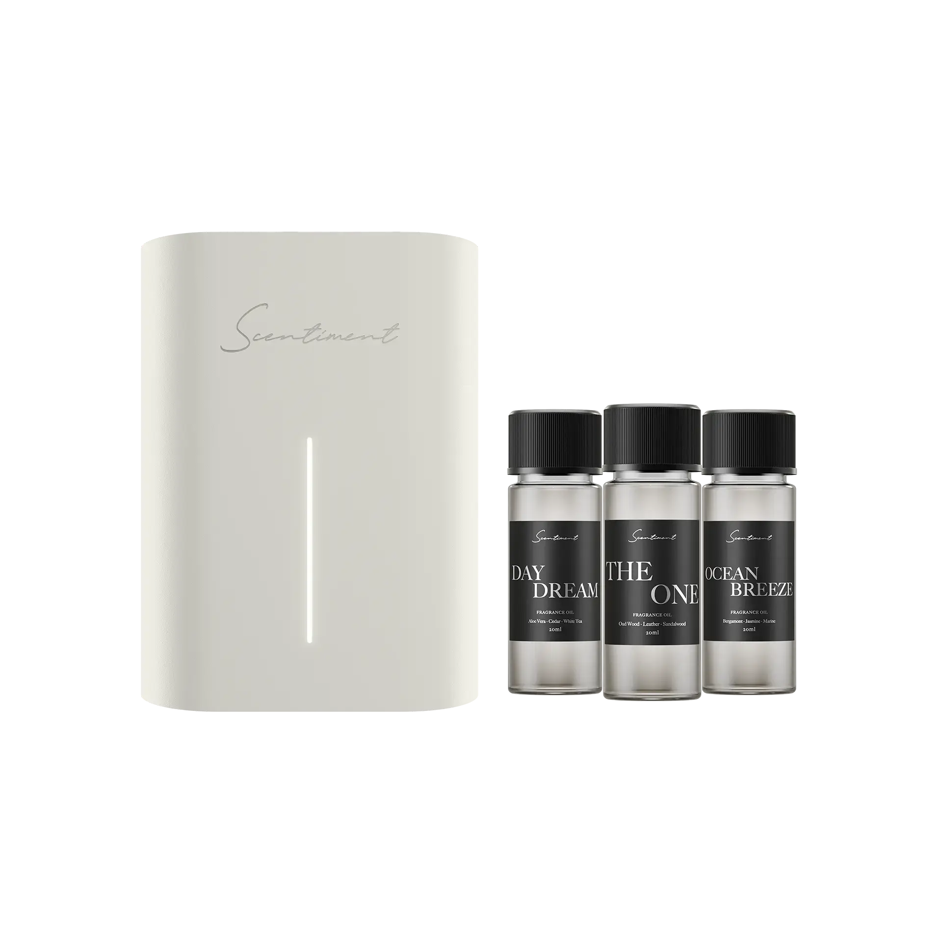 Scentiment Plug-In Discovery Kit – Smart Wall Fragrance Diffuser with 3 Fragrance Oils, WiFi & Bluetooth, Adjustable Scent Intensity