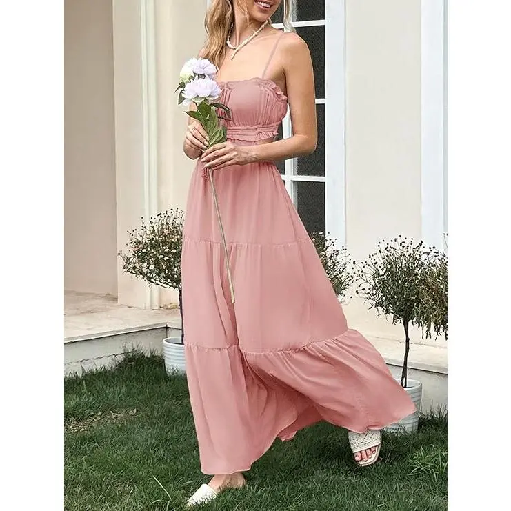 sachin and babi light blue dress Women's Bohemian Beach Long Dress Spring Summer Casual V-Neck