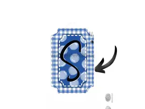 Blue Last Name Initial Sign, Welcome Sign, Custom Sign, DECOE-W-184-DH-G, Sign For Wreath, Round Sign, 22" Wood Cutout