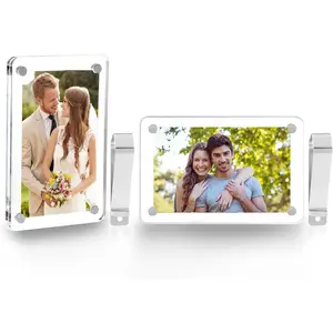 2 Pack  Visor Photo Holders -   Sun Visor Clip Frame 4.73"x3.15" for  Pictures, Personalized  Accessories & Ideal Present for Family, Couples, Festivals