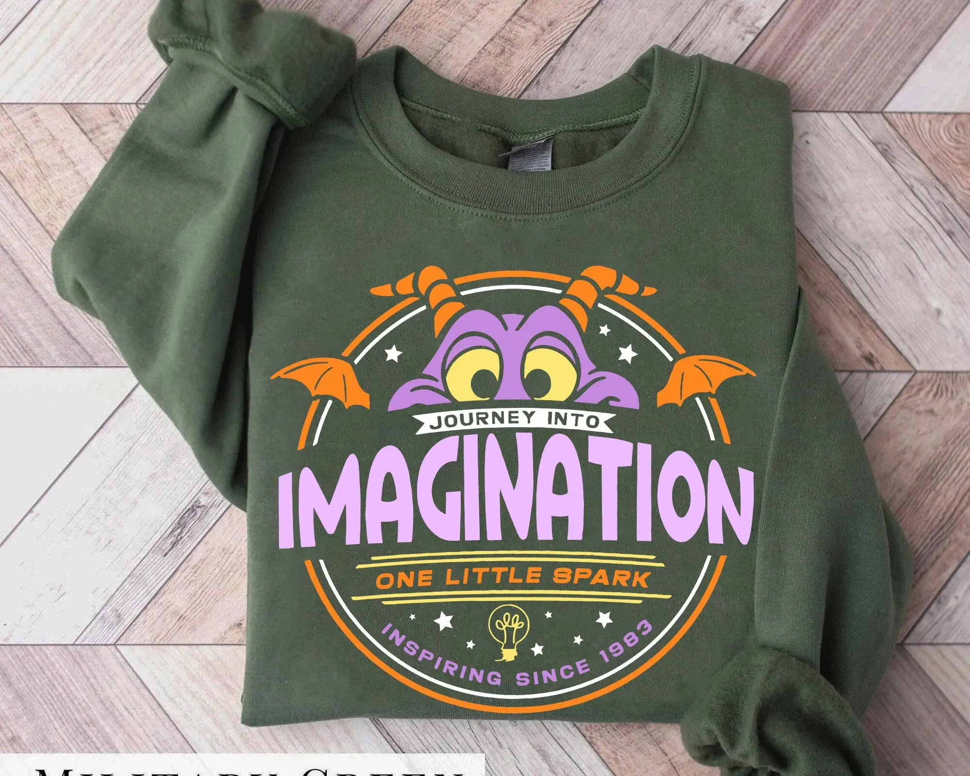 Youth & Adult Figment Journey Into Imagination One Little Spark Shirt, WDW Epcot Purple Dragon Tee, Magic World Team Figment Sweatshirt