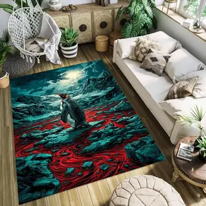 Iceblood Penguin Stylish and creative printed rugs, hallway/balcony rugs, bathroom/entrance doormats, home décor, living room/bedside rugs, Halloween/Christmas/birthday gifts.