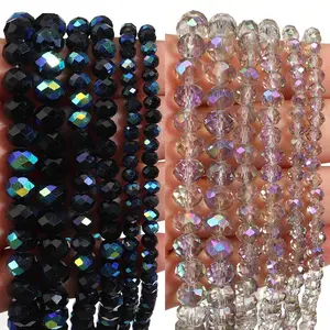 1strand/lot Faceted Crystal Beads Abacus Glass Beads Loose Beads For Jewelry Making DIY Necklace Bracelet Accessories