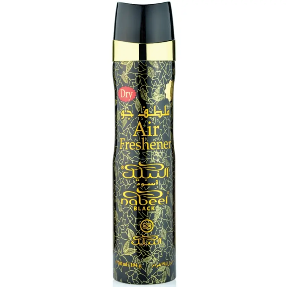 Nabeel Black EDP Air Freshener - Unisex Floral Blend Shake Spray, 10.1oz(300ml) Fragrance Scent for Indoor Use by AL Nabeel, Aromatic Wood, Home Fragrance Sprayer