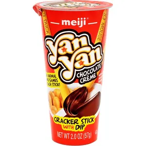 Meiji YanYan Biscuit Sticks Chocolate Cookie Dip 2 OZ Crispy & Creamy Crunchy Biscuit Sticks with Rich Smooth Chocolate Dip Perfect for On-the-Go Snacking
