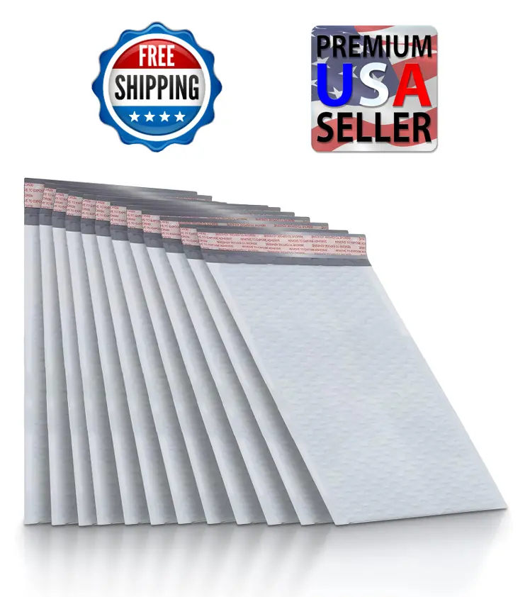 USA-Made Padded Bubble Mailers, 50-Pack Self-Seal Envelopes with 4x8, 6x10, 10x6, 12x8.5 Sizes, Lightweight Durable for Daily Shipping (Office Postal Supplies)