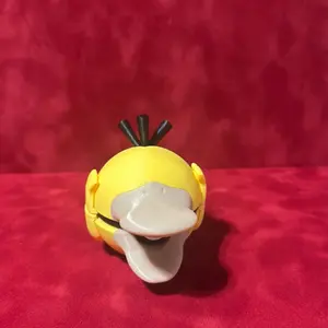 3D Printed Design of Pysduck - Yellow Character with Unique Features as Shown