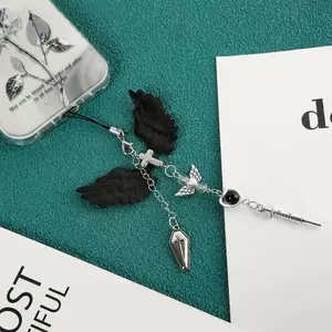 Angel & Devil Wing Design Phone Chain, 1 Count Cute Phone Lanyard, Fashion Phone Charm for Women & Girls, Phone Decoration Accessories for Bag, Earphone, Keychain, Cell Phone Charm