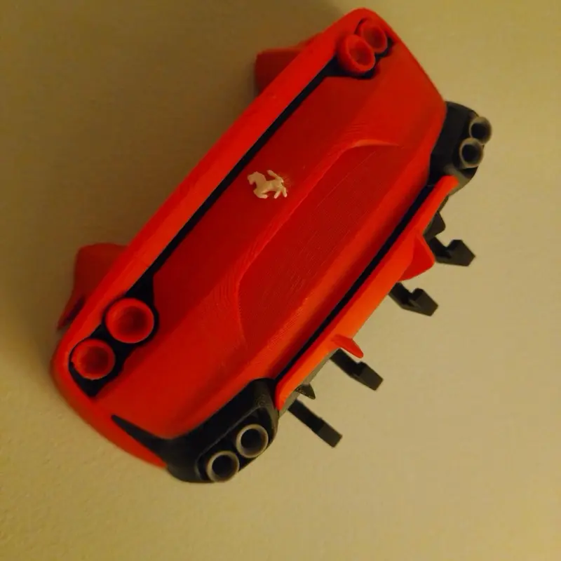 Premium Exotic Italian Supercar Rear Wall Key Holder - 3D Printed Racing Garage Decor