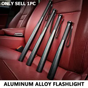 Baseball Bat Shape Flashlight, Aluminum Alloy, Three Lighting Modes, Non-Slip Handle, Anti-Loss Tail Strap, Long-Lasting Design, Multifunctional Flashlight