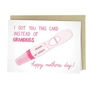 Mothers Day Card - Funny Mother's Day Cards for Mom with Funny Message - 5x7 Inch Individual Greeting Card with Kraft Envelope - Handmade Cards - Hand-Drawn and Handwritten Designs by Artists