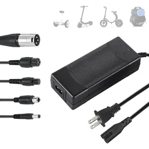 42V 2A Electric Scooter Charger 5 in1 Plugs Universal,for 36V Electric Scooter Ebike Lithium Battery,for Jetson,Razor,Swagtron,Bird,Gotrax,Segway