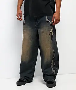 Vitriol Void Bite Blue Wash Ultra Wide Jeans