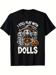 Men's T-Shirt-I Still Play Scary Voodoo Doll Lovers T-Shirt, colorfast durability, for Couples, modern graphic, minimalist design
