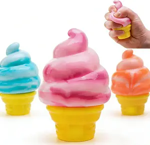 Ice Cream Squeeze Squishy Slow Rise Sensory Fidget Toy in Vibrant Colors Perfect for Easter Basket Stuffers Party Favors