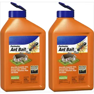 T2600 Perimeter Ant Bait Plus - Outdoor Ant Bait and Killer - Attracts and Kills Ants, Carpenter Ants, Roaches, Crickets, Earwigs, Silverfish, Slugs and Snails - 2 Pack, 4Lbs