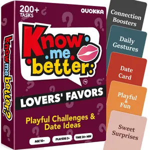 QUOKKA Couples Card Game Lovers’ Favors – Flirty Dare Game with Playful Challenges – Fun for Real-Life, Date Nights, and Spontaneous Moments