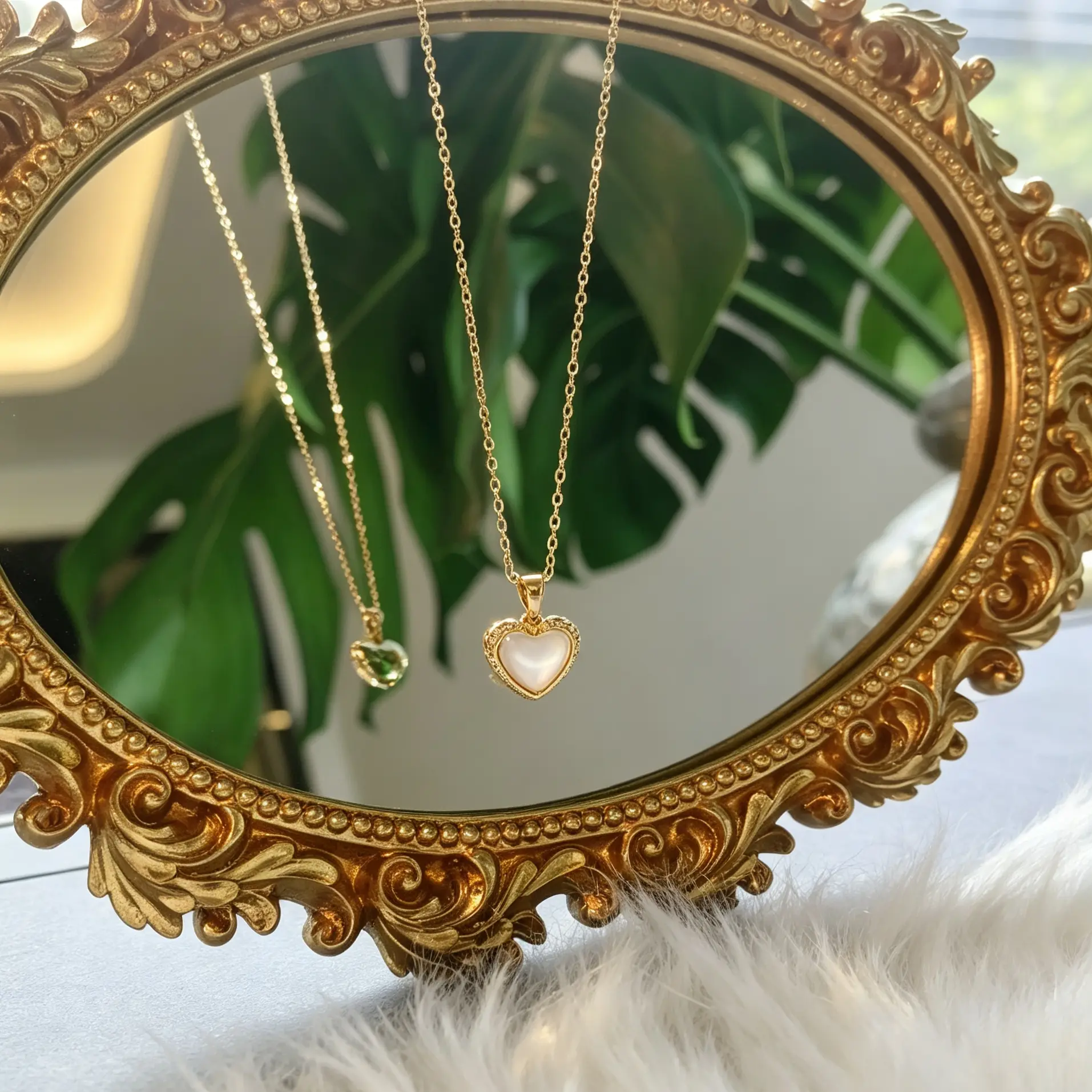 Vintage Enamel Love Heart Adjustable Necklace, Elegant CZ Statement Necklace, Luxurious Women Travel-Friendly Jewelry Gift For Mother Daily Wear