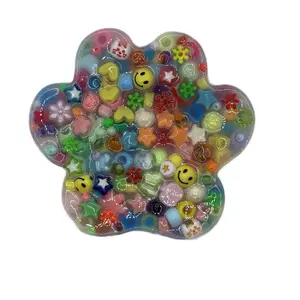 Tinie Paws Creations Multi Charm paw print Picky Pad - 4x4 Silicone Fidget Toy for Skin Picking, ADHD, toy, Stress Relief, and More. anxiety fidgets fidget toy