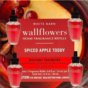White Barn Spiced Apple Toddy Wallflowers Refill 4pack / Holiday Favorites Home Fragrances Plugs