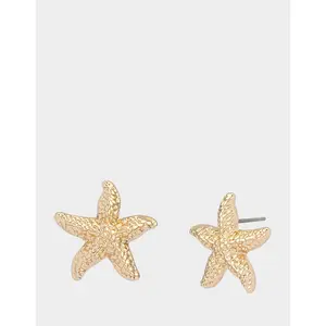 Betsey Johnson STARFISH STUD EARRINGS GOLD