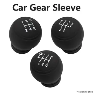 Silicone Gear Shift Knob Sleeve for Universal Manual Transmission Cars, Lever Handle Protector with Non-Slip, Waterproof, and Dustproof Design