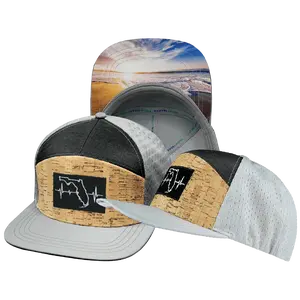 Florida Hat - Flat Bill - Cork - Gray / Charcoal - Jersey Mesh