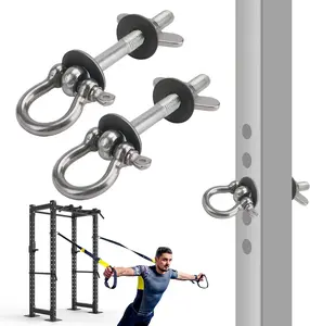 Power Rack Attachments 2 Pack - Resistance Band Hooks for Squat Rack O-Ring Attachment for Squat Rack