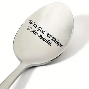 Stainless Steel Spoon, Spoons Set, 1/5/10/15pcs Engraved Spoon, Creative Dinner Spoon, Kitchen Utensils for Home Use, Kitchen Gadgets