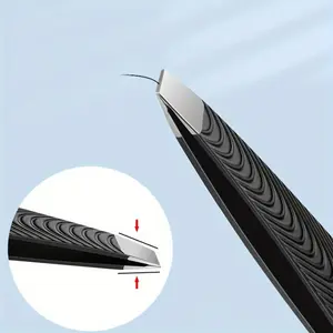 2pcs Professional Precision Tweezer Hair Plucker - Slant Tip for Easy Hair and Eyebrow Grooming - Eyebrow Makeup Tool - Stainless Steel