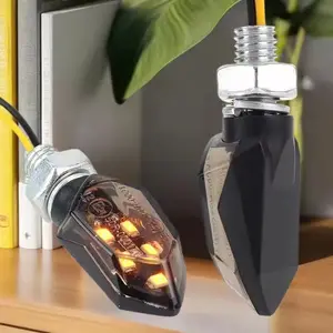LED Turn Signal Light Super Bright 2pcs Motorcycle Mini Universal Led Motorbike Lampe Amber Blinker LED Indicators Light