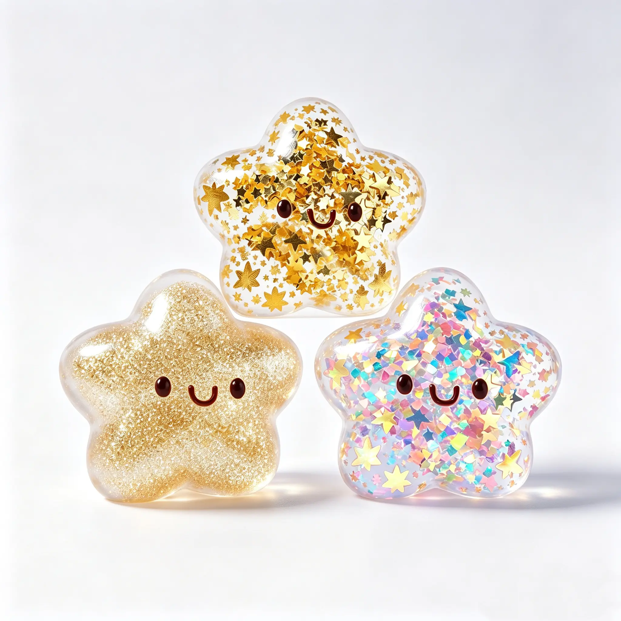 TABASQUISHY Collectible Plush Toy - 4 Styles Gold Star Design, Stretchable, Squeezable, Soft Non-Toxic Stress-Relieving Sensory Toy for Entertainment