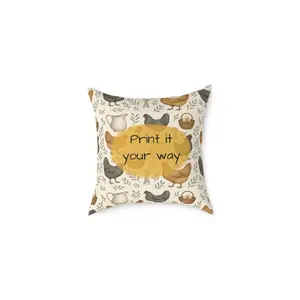 Charming Farmhouse Chicken Pillow, Country Decor, Rustic Home, Cozy Living Room Cushion, Farmhouse Gift, Poultry Lovers, Handmade