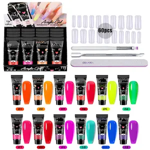 Nail Extension Gel Kit, 12 Colors Extension Nail Extension Gel Set Soak Off UV Gel For All In One Kit Builder Nail Gel Gift For Women
