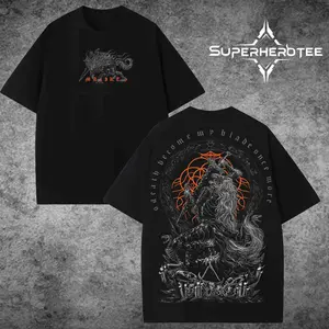 [ superhero tee ] The Black Blade "Maliketh" - Elden Ring Game Edition Double Printed Oversize Lightweight Acid T Shirt Hoodie, Elden Ring Fans, RPG Game Graphic Hoodie, Streetwear Hoodie Unisex Oversize Gift for RPG Game Lovers