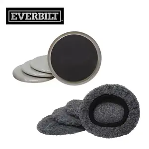 NEW 4 3/4 in Round Furniture Sliders and Socks 8 Piece Set for Floor Protection Everbilt