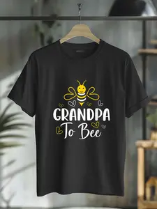100% Cotton Grandpa to Bee Pregnancy Announcement Baby Shower Grandpa T-Shirt