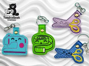 Kawaii Sewing Notions Keychains