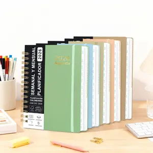 Spanish Language Planner A5 Notebook 2026, Self-Tracking Diary, Cross-Border Planning Book, Coil Calendar, Essential Daily Organizer