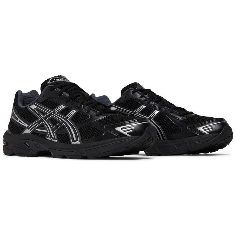 ASICS Gel-1130 Black Pure Silver Mens Unisex Athletic Running Sneakers 1201A906-001 Round Toe Breathable Mesh Gel 1130 Closed Sports Chunky Trainer Workout Shoes