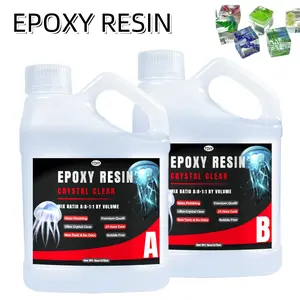 Epoxy Resin Set, Crystal-Clear Epoxy Resin Set, Safe and Non-toxic DIY Entry-level Epoxy Resin for Crafts, Mold Adhesive Coating, Jewelry Making, Enhanced Casting Glue