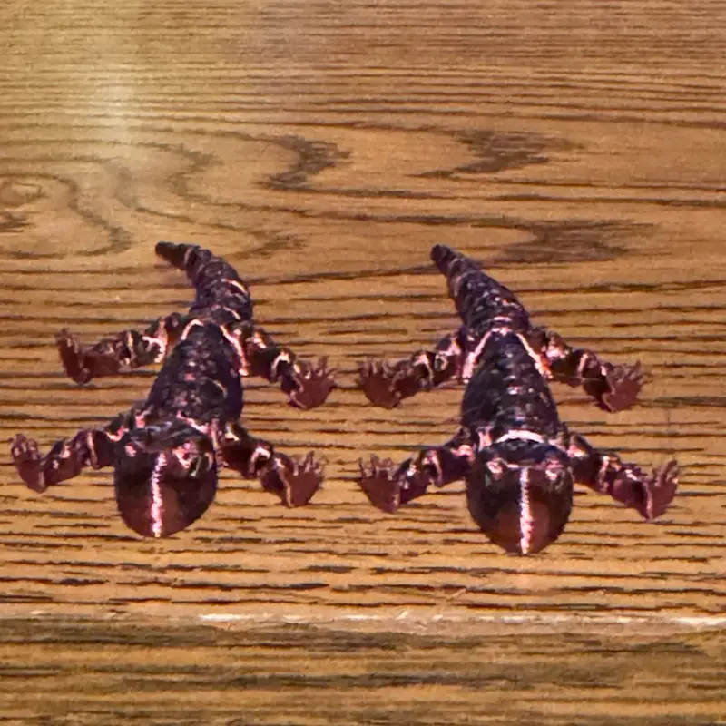 Bundle of two 3d printed multicolor pla galaxy mini dragons 1.5 in each