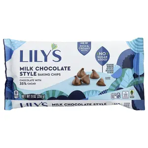 Lily's Sweets Baking Chips, Milk Chocolate Style, 35% Cacao, 9 oz (255 g)