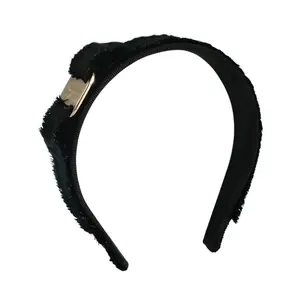 Pre-owned SALVATORE FERRAGAMO Polyester Small Leather Goods Vara Ribbon Fringe Headband Hair Accessory