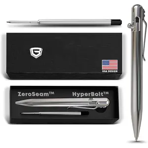 (R) Luxury Bolt Action Pen, Durable Professional Ballpoint Pen with Fine Tip, EDC Pen Ink Refillable Pen -  Stainless Steel