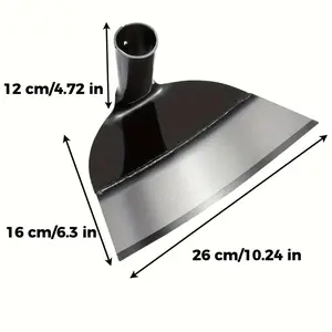 Manganese steel hand hoe, 1 piece - a heavy-duty gardening tool used for planting, plowing, and weeding, agricultural hoe, made of metal (excluding handle) Leaf Scoop Rake