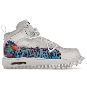Nike Men's Air Force 1 Mid Off-White Graffiti White, from StockX