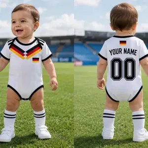 Personalized Germany Baby Bodysuit, Custom Name Soccer Baby Outfit, Germany Football Fan Gift, Newborn Sports Jersey Onesie G8Q